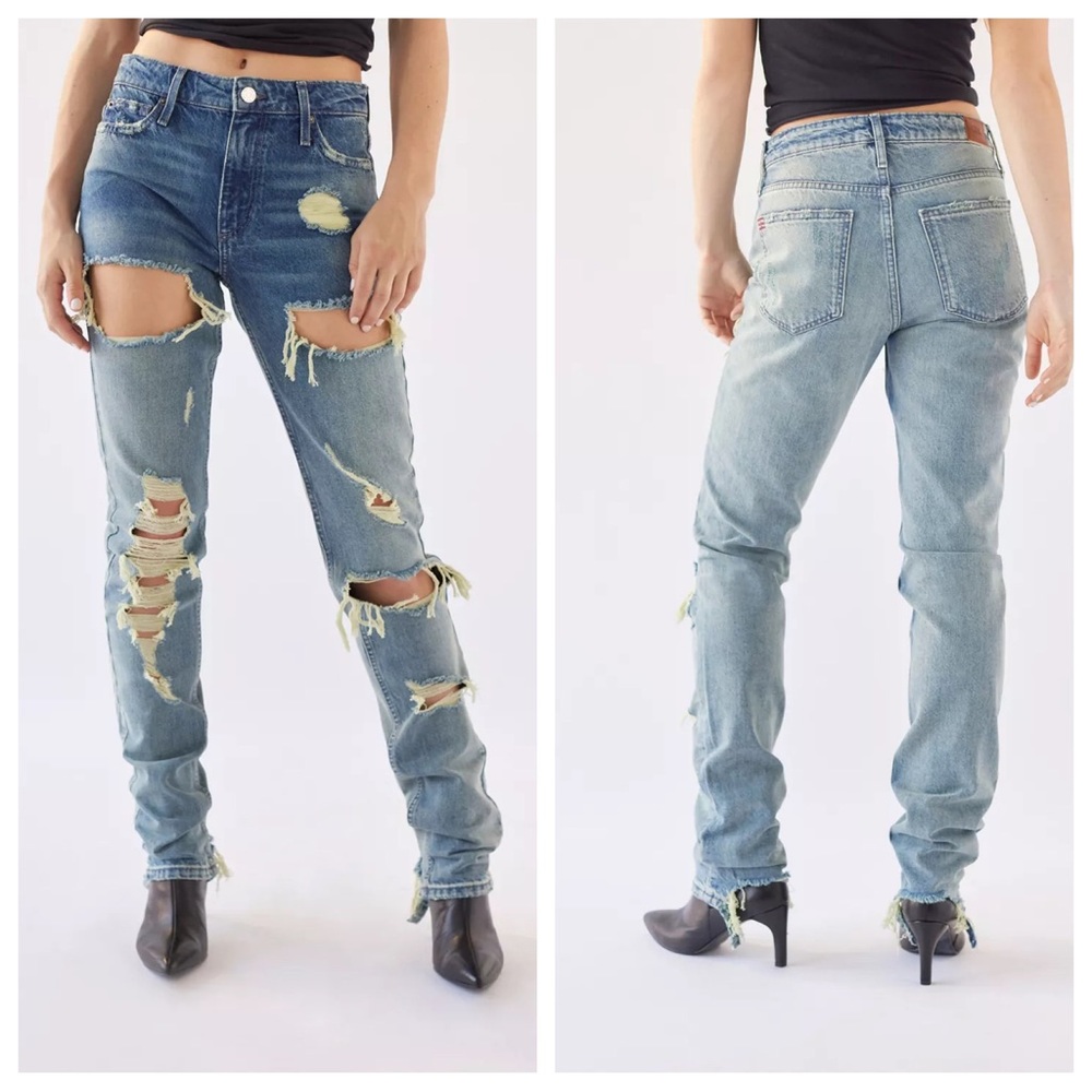 URBAN OUTFITTERS BDG Mid-Rise Skinny Jean Distressed Indigo